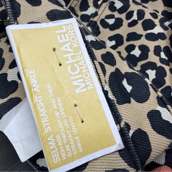 MICHAEL Michael Kors Leopard Print Cropped Jeans - Picture 8 of 8